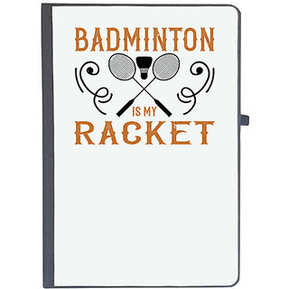                       UDNAG Ruled Notebook Diary 'Badminton | Badminton is my racket', [A5 80Pages 80GSM]                                              