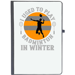                       UDNAG Ruled Notebook Diary 'Badminton | badmintonI used to playin winter', [A5 80Pages 80GSM]                                              