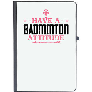                       UDNAG Ruled Notebook Diary 'Badminton | Have a BADminton attitude', [A5 80Pages 80GSM]                                              