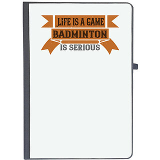                       UDNAG Ruled Notebook Diary 'Badminton | Life is a game, Badminton is serious', [A5 80Pages 80GSM]                                              