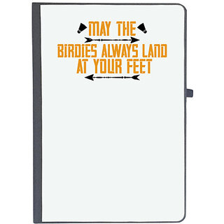                       UDNAG Ruled Notebook Diary 'Badminton | May the birdies always land at your feet', [A5 80Pages 80GSM]                                              