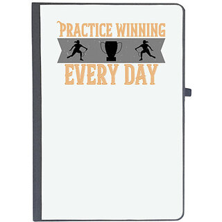                       UDNAG Ruled Notebook Diary 'Badminton | Practice winning every day', [A5 80Pages 80GSM]                                              