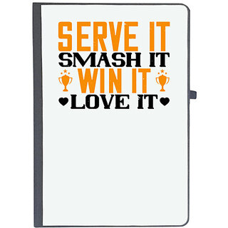                       UDNAG Ruled Notebook Diary 'Badminton | Serve it, smash it, win it, love it', [A5 80Pages 80GSM]                                              