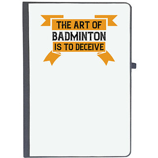                       UDNAG Ruled Notebook Diary 'Badminton | The art of badminton', [A5 80Pages 80GSM]                                              