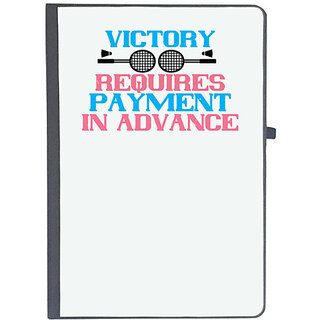                       UDNAG Ruled Notebook Diary 'Badminton | Victory requires payment in advance', [A5 80Pages 80GSM]                                              