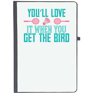                       UDNAG Ruled Notebook Diary 'Badminton | Youll love it when you get the bird', [A5 80Pages 80GSM]                                              