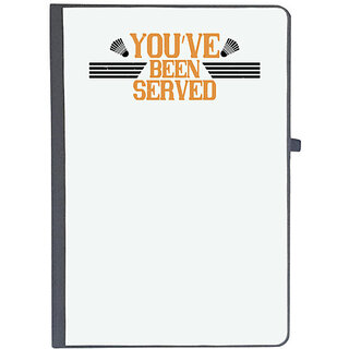                       UDNAG Ruled Notebook Diary 'Badminton | Youve been served', [A5 80Pages 80GSM]                                              
