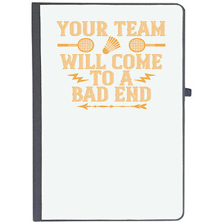                       UDNAG Ruled Notebook Diary 'Badminton | Your team will come to a bad end', [A5 80Pages 80GSM]                                              