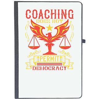                       UDNAG Ruled Notebook Diary 'Team Coach | Coaching does not permit democracy', [A5 80Pages 80GSM]                                              