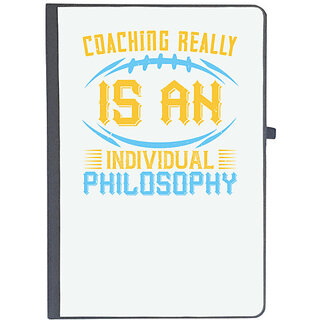                       UDNAG Ruled Notebook Diary 'Team Coach | Coaching really is an individual philosophy', [A5 80Pages 80GSM]                                              