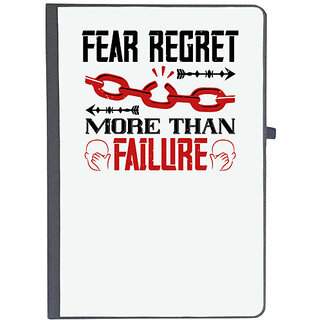                       UDNAG Ruled Notebook Diary 'Team Coach | Fear regret more than failure', [A5 80Pages 80GSM]                                              