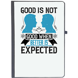                       UDNAG Ruled Notebook Diary 'Team Coach | Good is not good when better is expected', [A5 80Pages 80GSM]                                              