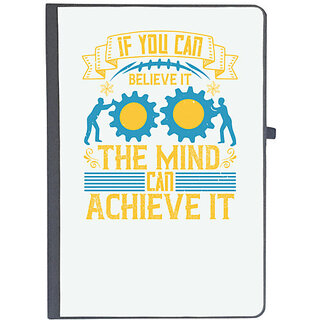                       UDNAG Ruled Notebook Diary 'Team Coach | If you can believe it, the mind can achieve it', [A5 80Pages 80GSM]                                              