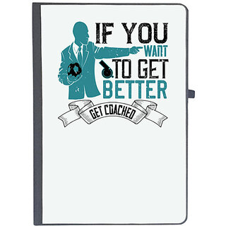                       UDNAG Ruled Notebook Diary 'Team Coach | If you want to get better, get coached', [A5 80Pages 80GSM]                                              