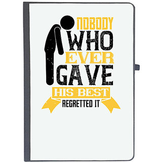                       UDNAG Ruled Notebook Diary 'Team Coach | Nobody who ever gave his best regretted it', [A5 80Pages 80GSM]                                              