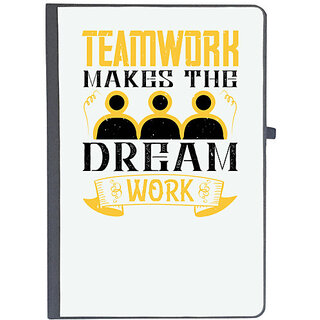                       UDNAG Ruled Notebook Diary 'Team Coach | Teamwork makes the dream work', [A5 80Pages 80GSM]                                              