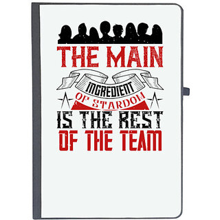                       UDNAG Ruled Notebook Diary 'Team Coach | The main ingredient of stardom is the rest of the team', [A5 80Pages 80GSM]                                              
