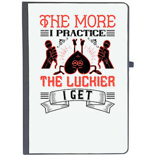                       UDNAG Ruled Notebook Diary 'Team Coach | The more I practice, the luckier I get', [A5 80Pages 80GSM]                                              