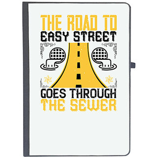                      UDNAG Ruled Notebook Diary 'Team Coach | The road to Easy Street goes through the sewer', [A5 80Pages 80GSM]                                              