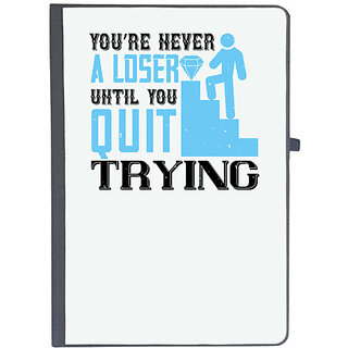                       UDNAG Ruled Notebook Diary 'Team Coach | Youre never a loser until you quit trying', [A5 80Pages 80GSM]                                              