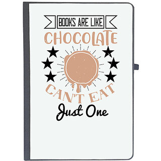                       UDNAG Ruled Notebook Diary 'Chocolate | Books are like chocolate. Can't eat just one', [A5 80Pages 80GSM]                                              