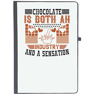                       UDNAG Ruled Notebook Diary 'Chocolate | Chocolate is both an industry and a sensation', [A5 80Pages 80GSM]                                              