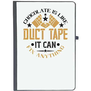                       UDNAG Ruled Notebook Diary 'Chocolate | Chocolate is like duct tape. It can fix anything', [A5 80Pages 80GSM]                                              