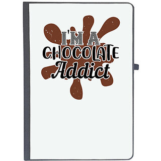                      UDNAG Ruled Notebook Diary 'Chocolate | I'm a chocolate addict', [A5 80Pages 80GSM]                                              
