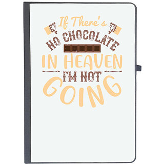                       UDNAG Ruled Notebook Diary 'Chocolate | If there's no chocolate in Heaven', [A5 80Pages 80GSM]                                              