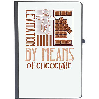                       UDNAG Ruled Notebook Diary 'Chocolate | levitation by means of chocolate', [A5 80Pages 80GSM]                                              