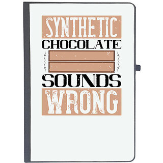                       UDNAG Ruled Notebook Diary 'Chocolate | Synthetic chocolate sounds wrong', [A5 80Pages 80GSM]                                              