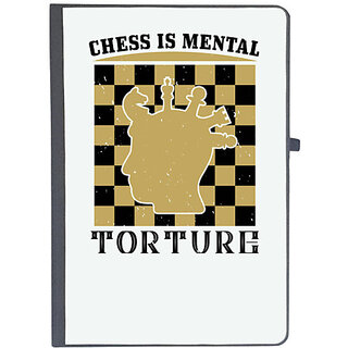                       UDNAG Ruled Notebook Diary 'Chess | Chess is mental torture', [A5 80Pages 80GSM]                                              