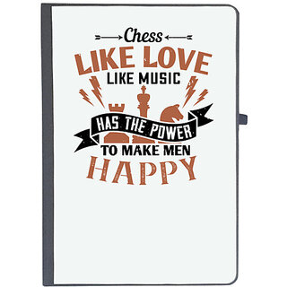                       UDNAG Ruled Notebook Diary 'Chess | Chess, like love, like music, has the power to make men happy', [A5 80Pages 80GSM]                                              