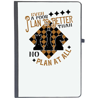                       UDNAG Ruled Notebook Diary 'Chess | Even a poor plan is better than no plan at all', [A5 80Pages 80GSM]                                              