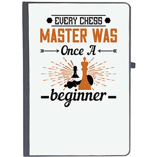                       UDNAG Ruled Notebook Diary 'Chess | Every chess master was once a beginner', [A5 80Pages 80GSM]                                              