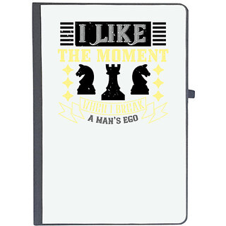                       UDNAG Ruled Notebook Diary 'Chess | I like the moment when I break a mans ego', [A5 80Pages 80GSM]                                              