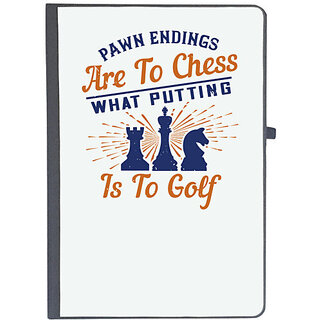                       UDNAG Ruled Notebook Diary 'Chess | Pawn endings are to chess what putting is to golf', [A5 80Pages 80GSM]                                              