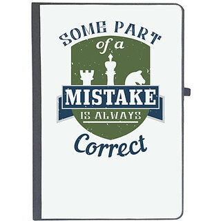                       UDNAG Ruled Notebook Diary 'Chess | Some part of a mistake is always correct', [A5 80Pages 80GSM]                                              