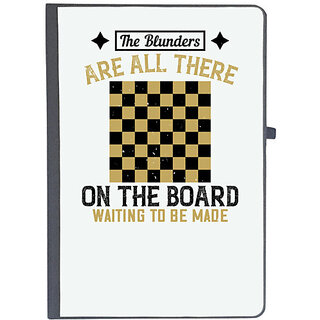                       UDNAG Ruled Notebook Diary 'Chess | The blunders are all there on the board, waiting to be made', [A5 80Pages 80GSM]                                              