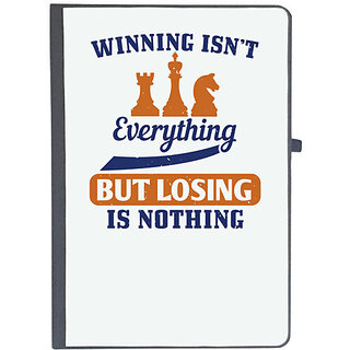                       UDNAG Ruled Notebook Diary 'Chess | Winning isnt everything... but losing is nothing', [A5 80Pages 80GSM]                                              