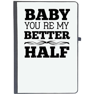                       UDNAG Ruled Notebook Diary 'Couple | Baby, youre my better half', [A5 80Pages 80GSM]                                              