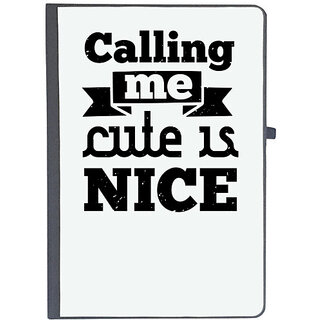                       UDNAG Ruled Notebook Diary 'Couple | Calling me cute is nice', [A5 80Pages 80GSM]                                              