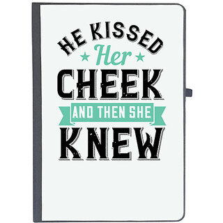                       UDNAG Ruled Notebook Diary 'Couple | He kissed her cheek and then she knew', [A5 80Pages 80GSM]                                              