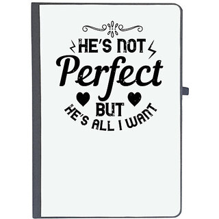                       UDNAG Ruled Notebook Diary 'Couple | Hes not perfect but hes all I want', [A5 80Pages 80GSM]                                              
