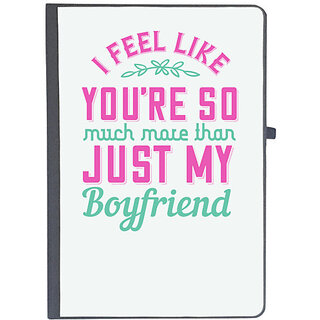                       UDNAG Ruled Notebook Diary 'Couple | I feel like youre so much more than just my boyfriend', [A5 80Pages 80GSM]                                              