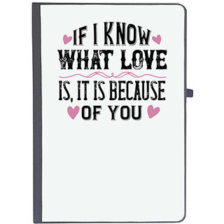                       UDNAG Ruled Notebook Diary 'Couple | If I know what love is, it is because of you', [A5 80Pages 80GSM]                                              