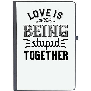                       UDNAG Ruled Notebook Diary 'Couple | Love is being stupid together', [A5 80Pages 80GSM]                                              