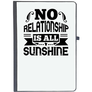                       UDNAG Ruled Notebook Diary 'Couple | No relationship is all sunshine', [A5 80Pages 80GSM]                                              