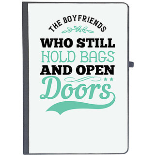                       UDNAG Ruled Notebook Diary 'Couple | The Boyfriends who still hold bags and open doors', [A5 80Pages 80GSM]                                              