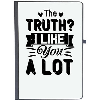                       UDNAG Ruled Notebook Diary 'Couple | The truth I like you. A lot', [A5 80Pages 80GSM]                                              
